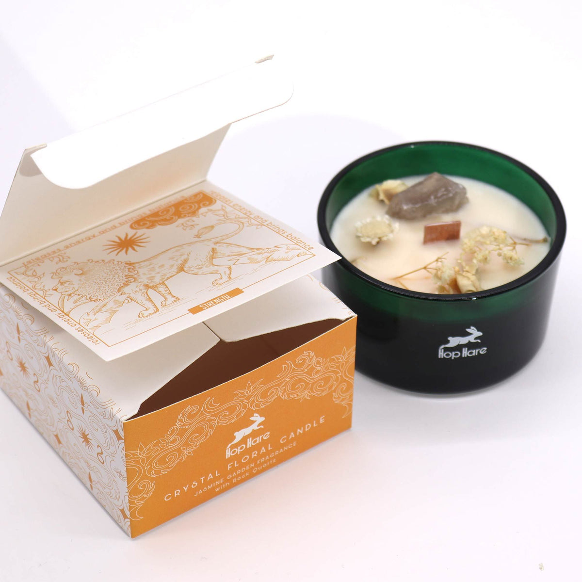 Hop Hare Crystal Magic Candle - The Lion, Rock Quartz – view 6