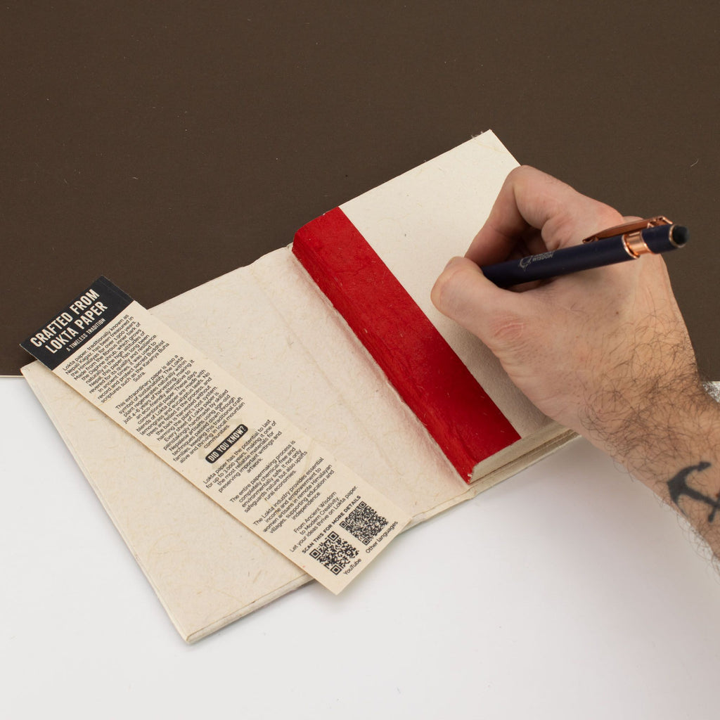 Lokta Mini Tiles Notebook – Medium – Natural – view 2