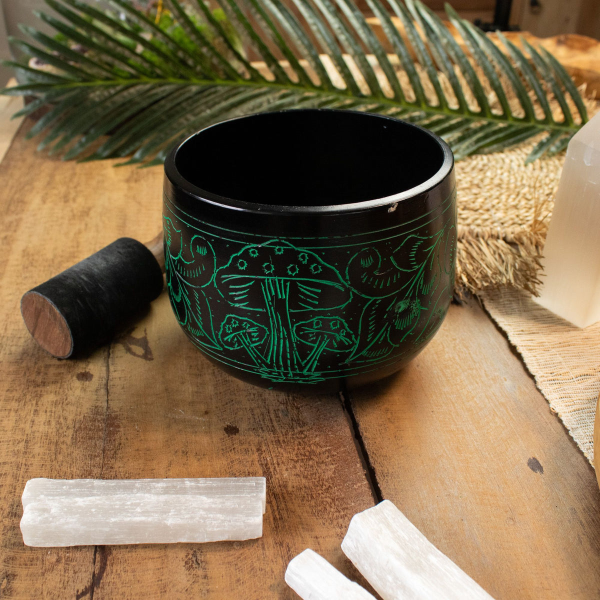 Cauldron Singing Bowl - Magic Mushroom - Green (15cm) – view 7
