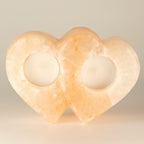 Double Heart Himalayan Salt Candle Holder, 1 kg – view 3