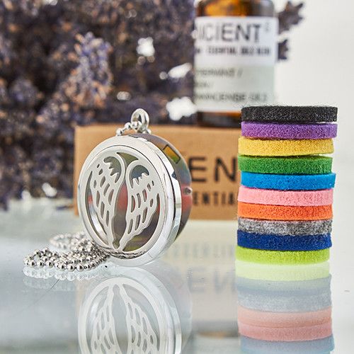 Angel Wings Aromatherapy Diffuser Necklace 30mm – view 3