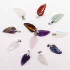 Gemstone Angel Wings Pendants, Set of 12 Assorted – view 2