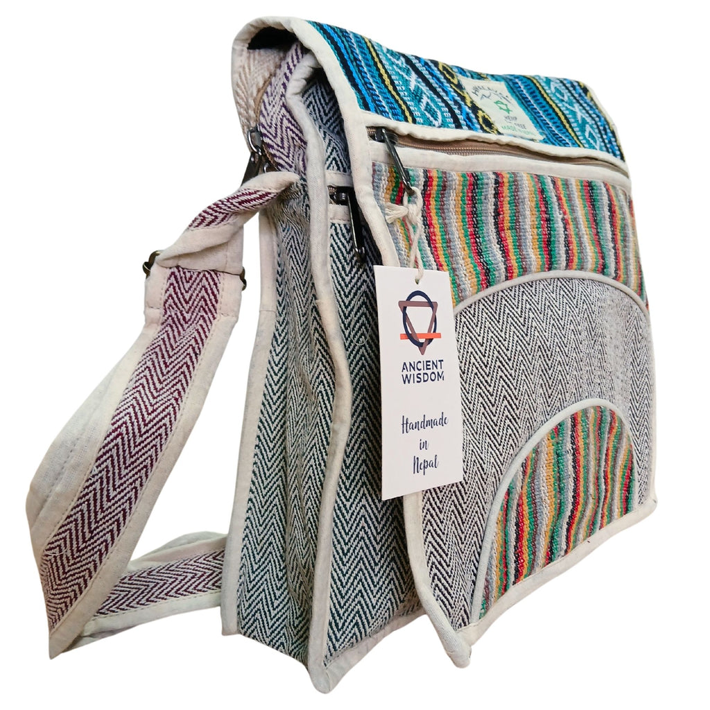 Hemp Laptop Messenger Bag - Curves – view 3