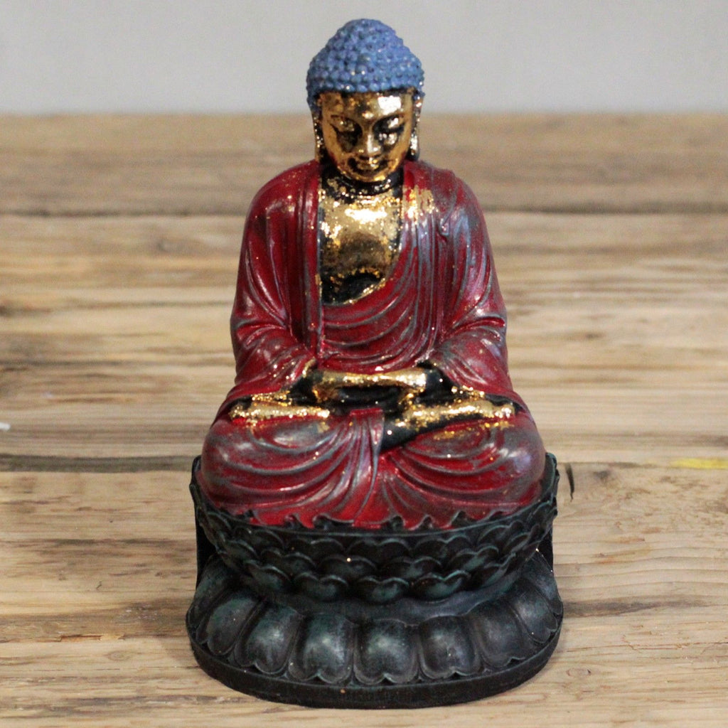 Antique-Finish Buddha Statue - Classic