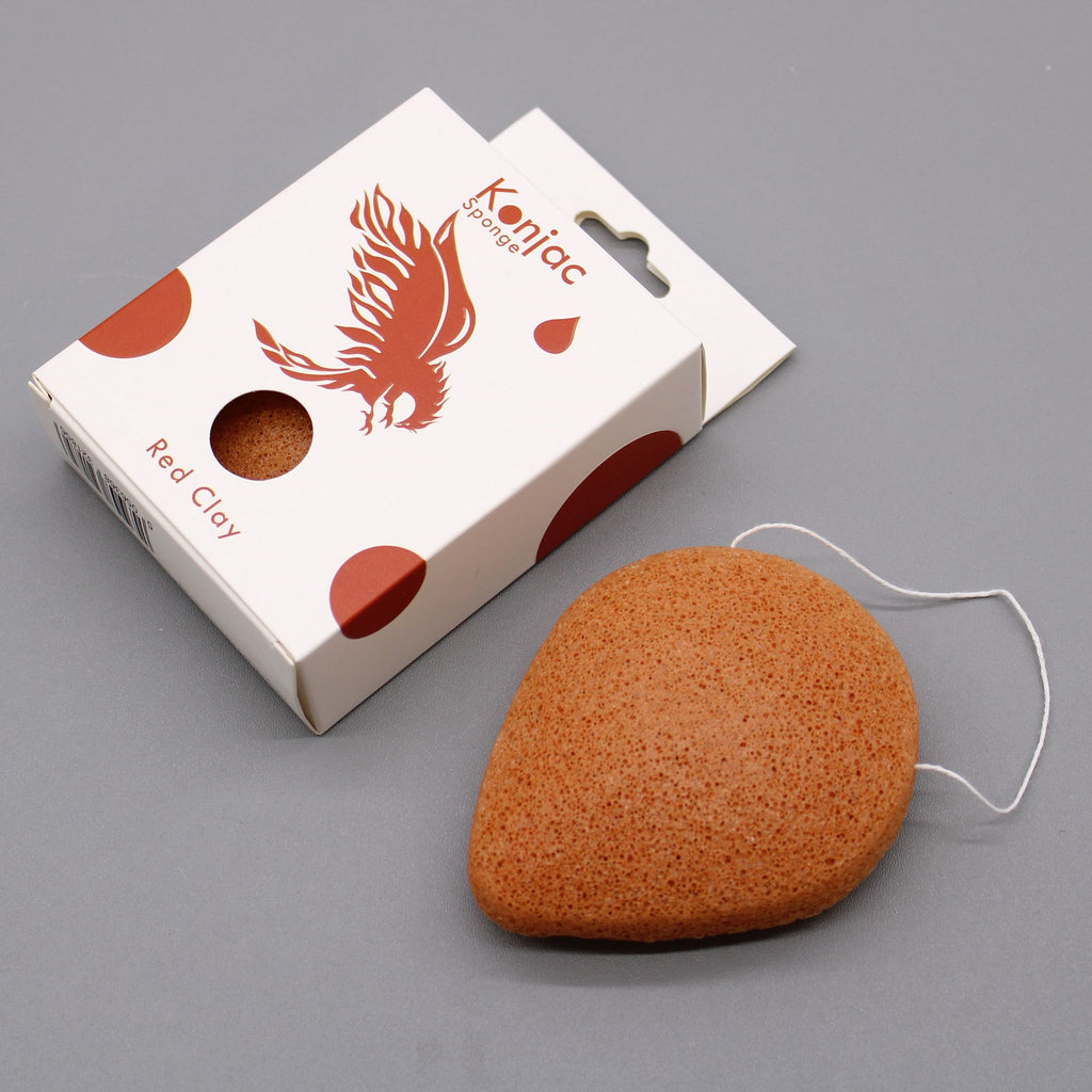 Teardrop Konjac Sponge - Red Clay – view 2