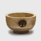 Small Mango Wood Ritual Bowl Cone Holder 11x6cm – view 2