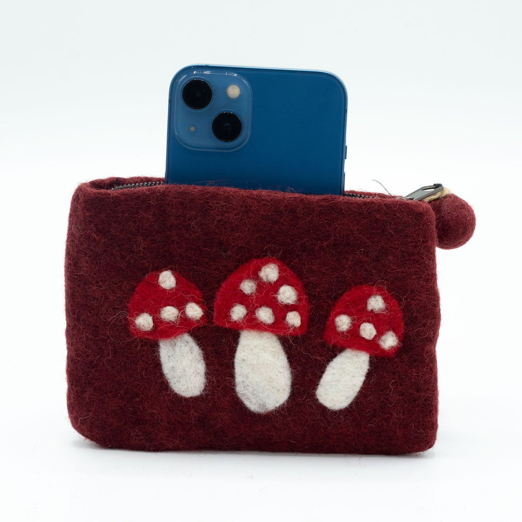 Wild Mushrooms Felt Zipper Pouches - Set of 3 – view 3