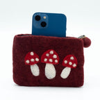 Wild Mushrooms Felt Zipper Pouches - Set of 3 – view 3