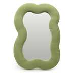 Squiggly Large Cloud Mirror - Moss Green - 33.4x23.5cm