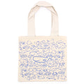 Big Cotton Shopping Bag 38x42cm Sea Life Print
