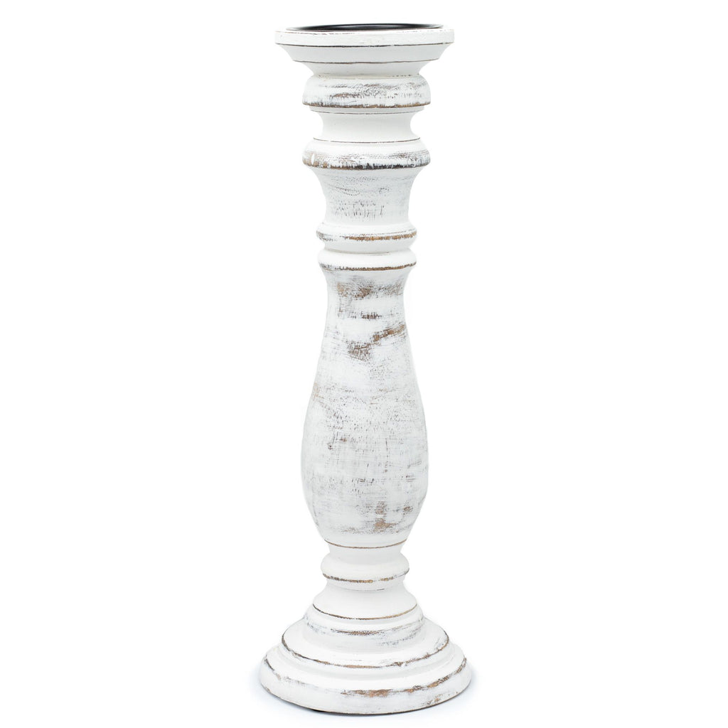 Whitewash Mango Wood Candle Stand - Large 37x10cm – view 4