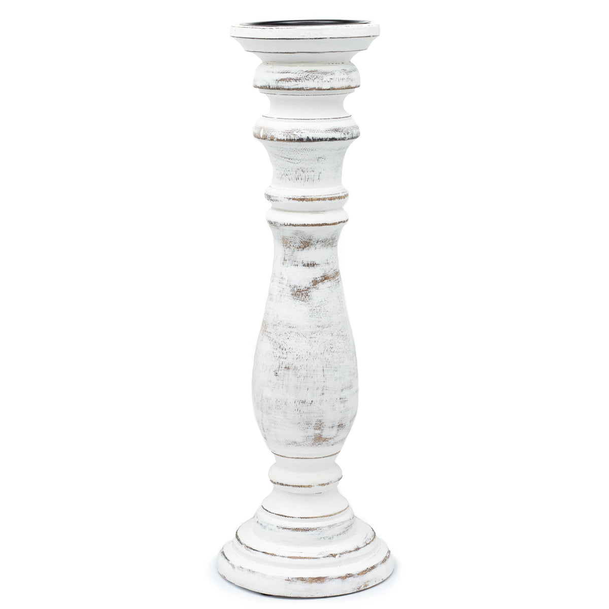 Whitewash Mango Wood Candle Stand - Large 37x10cm – view 4