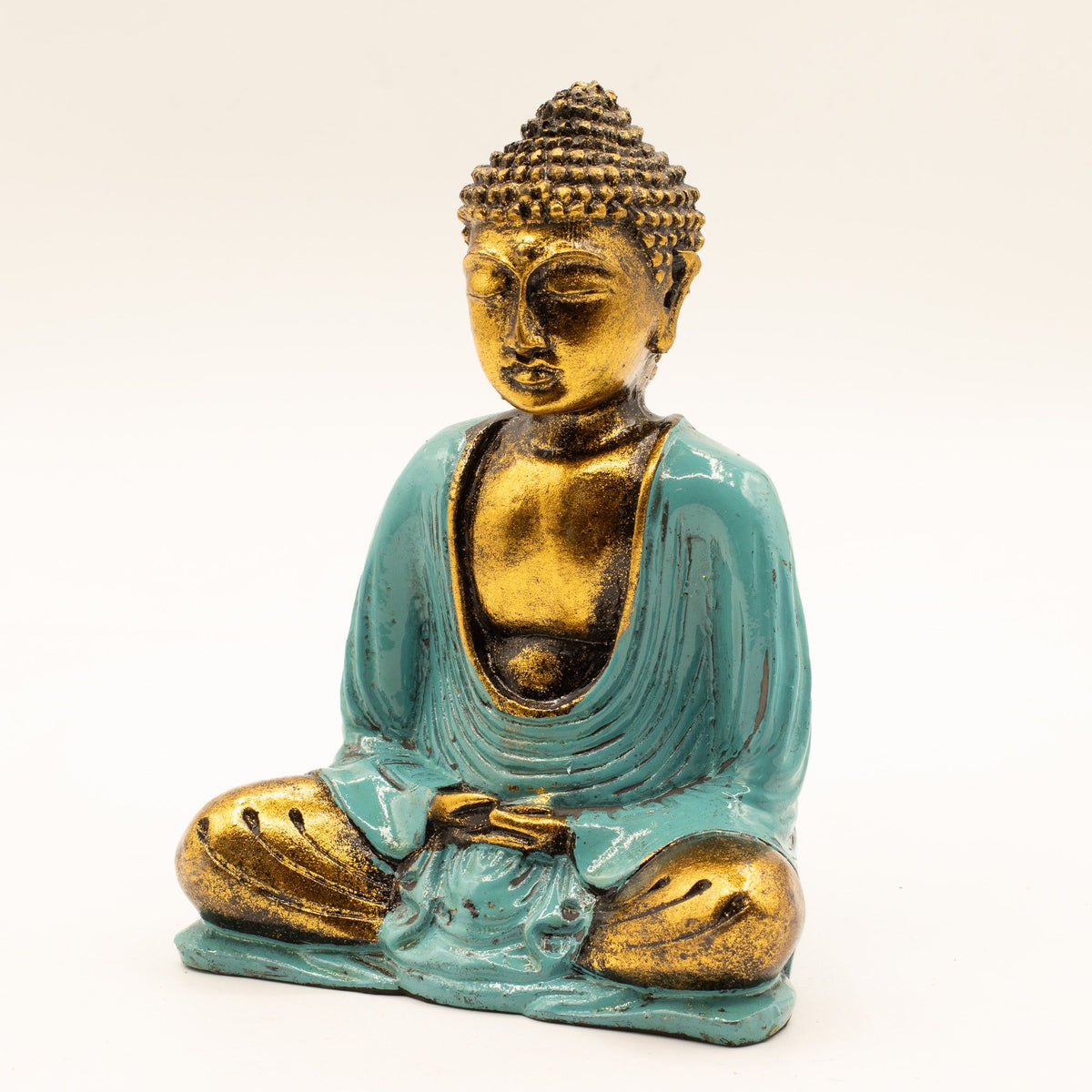 Teal & Gold Buddha Statue - Medium – view 3