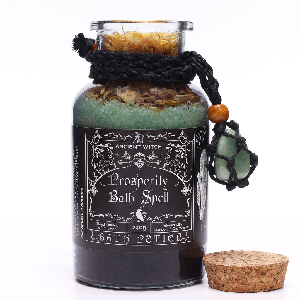 Ancient Witch Bath Spell Potion & Aventurine Amulet - Prosperity – view 2