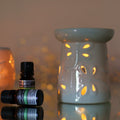 Classic White Ceramic Oil Burner - Dragonfly
