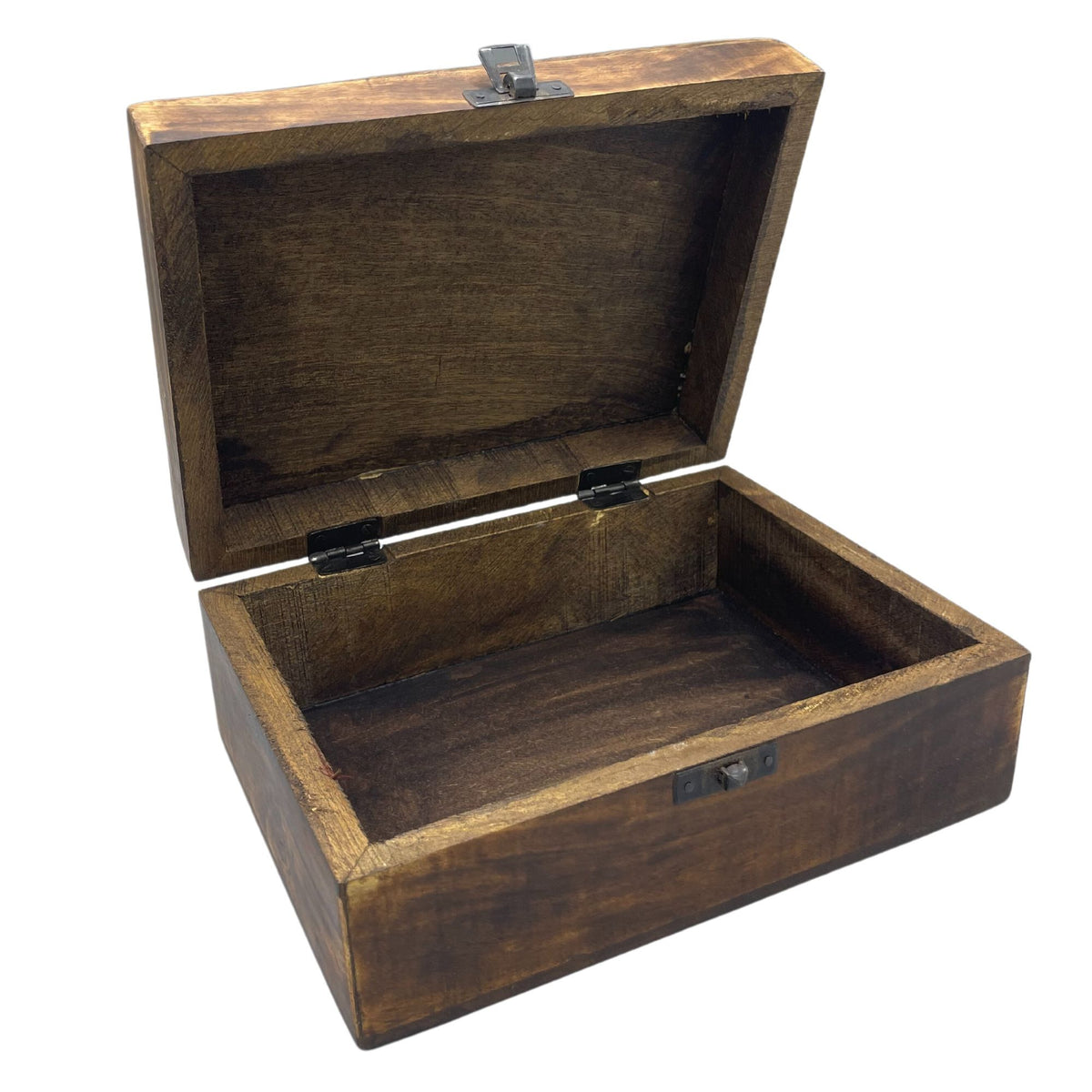 Large Ceramic Glazed Wood Box - 20x15x7.5cm - Red – view 2