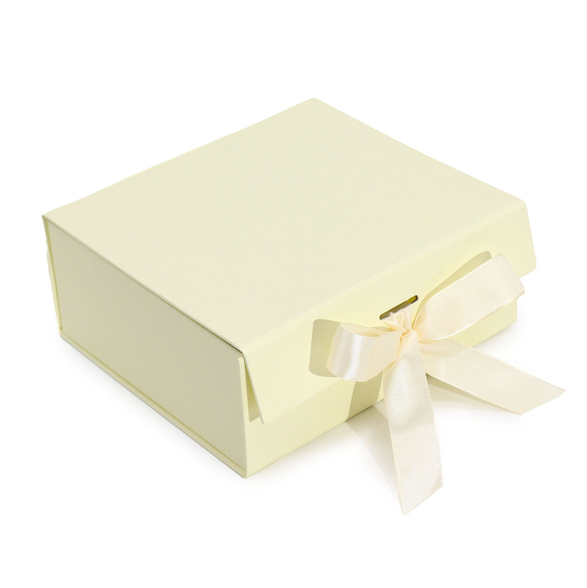 Flat Pack Gift Box Medium Square 20x18.2x8cm Ivory