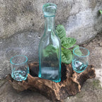 Molten Glass Whisky Set on Wood – view 3