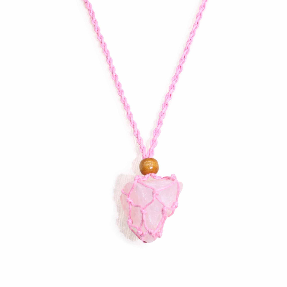 Waxed Cotton Necklace Cord 45cm - Pink – view 5