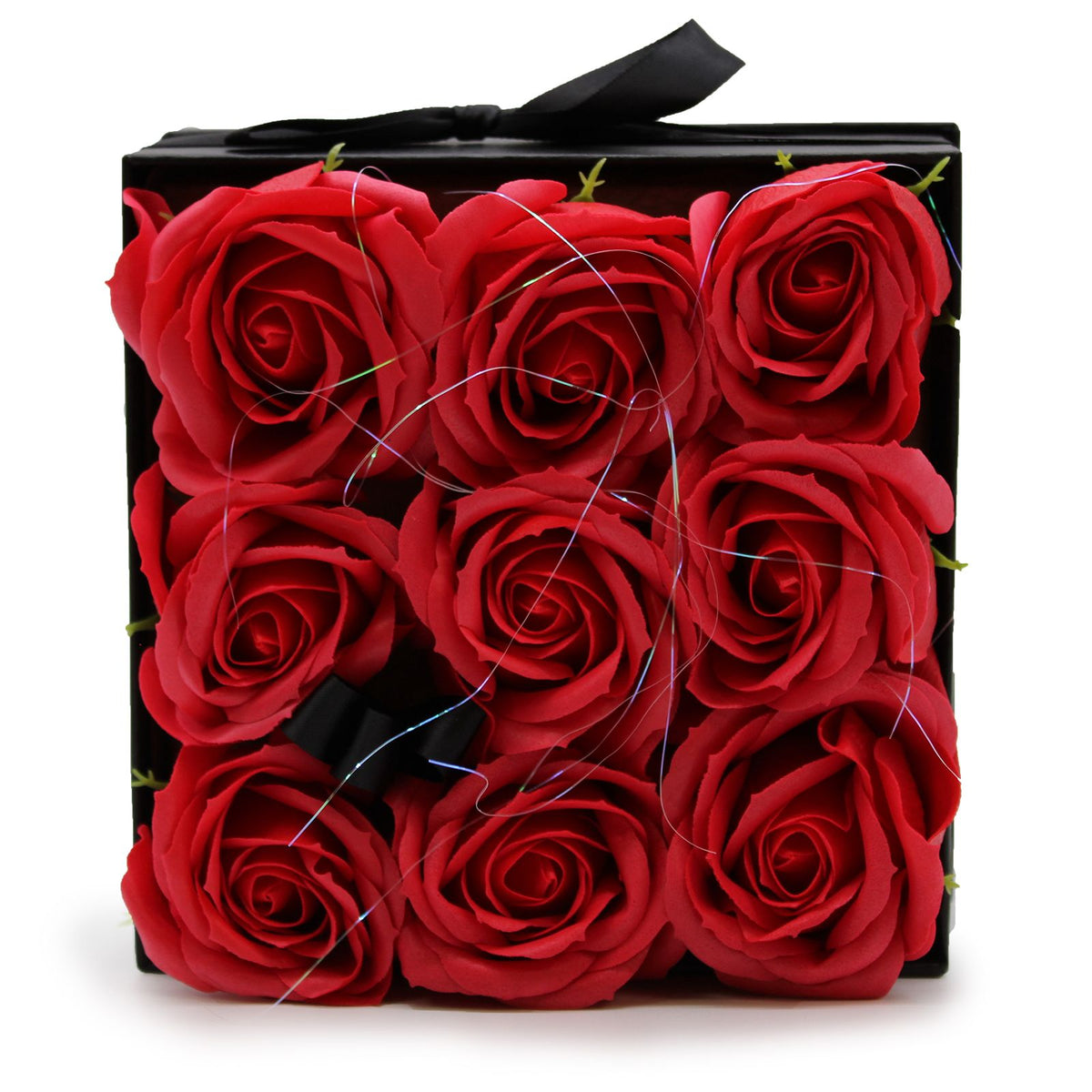 9 Red Soap Roses Square Gift Box – view 8