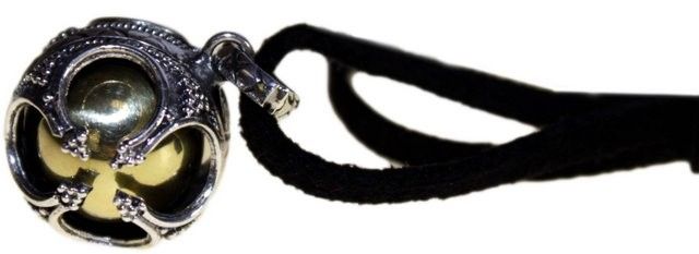 Silver Angel Bell Necklace - Prosperity - 16mm – view 4