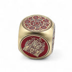 Feng Shui Prosperity Cube Spinner, Red and Brass – view 5