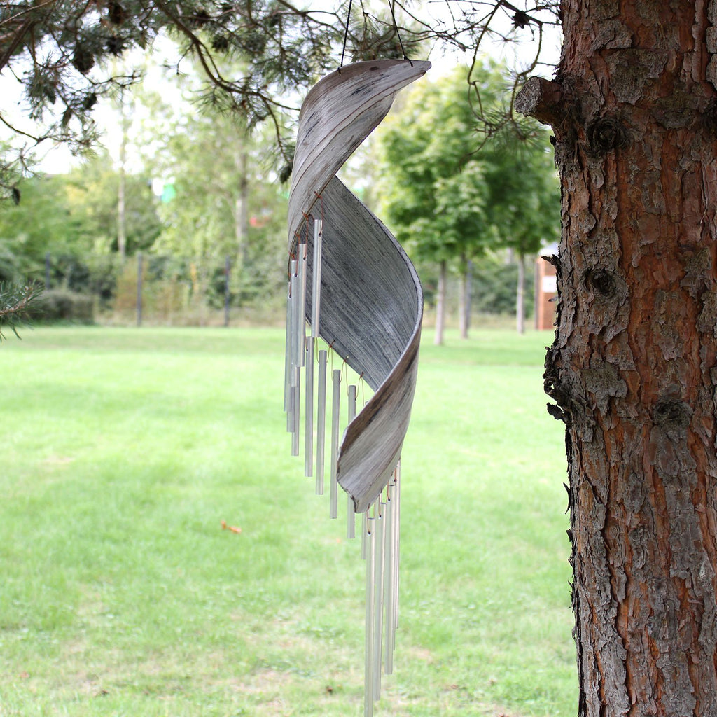 Coconut Leaf Wind Chime - Whitewash, 50 cm – view 2