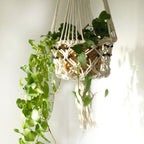 Large Beaded Macrame Plant Hanger, 77cm – view 8