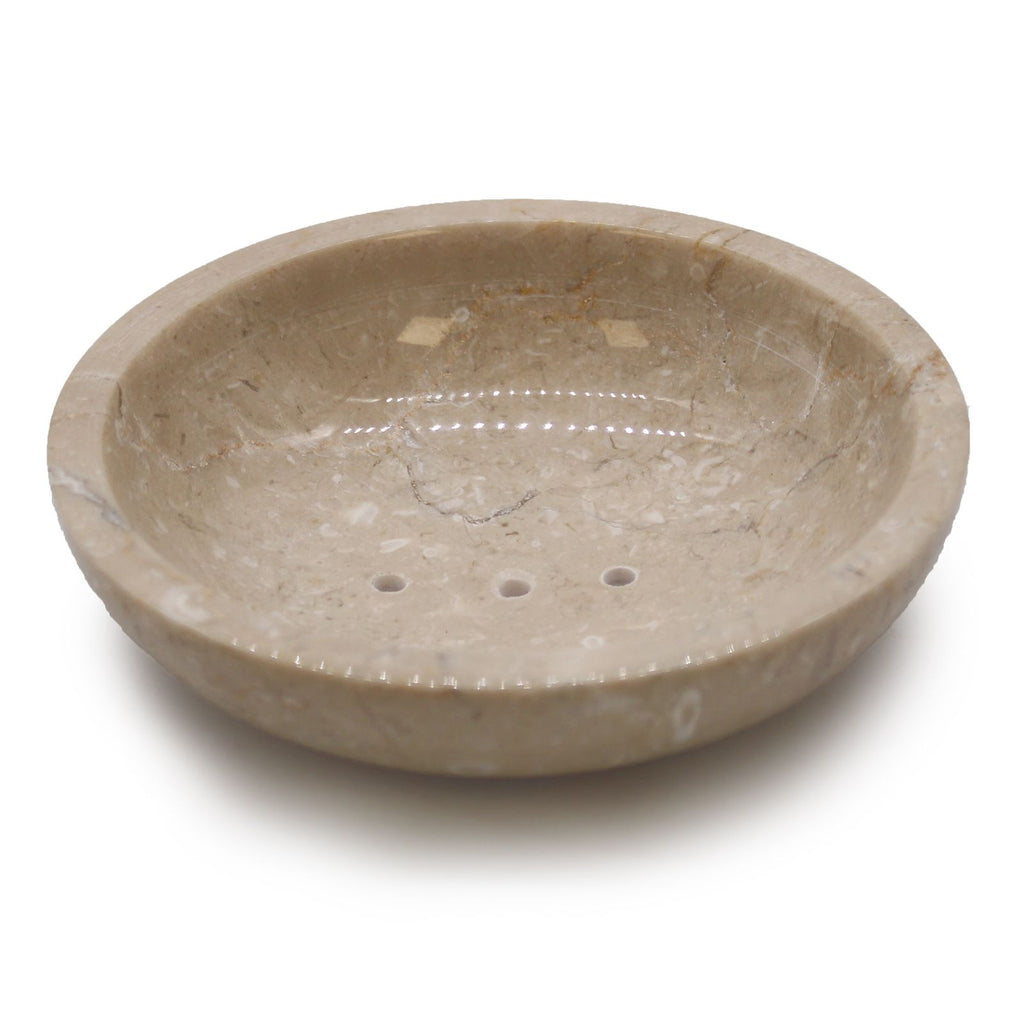 Round Honey Marble Soap Dish