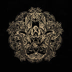 Oversized Tote Bag 14oz Chocolate Stonewash - Freedom Hamsa