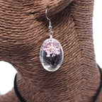 Tree of Life Pressed Flower Jewellery Set - Pink – view 2