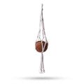 Small Drop Macrame Plant Hanger - Natural, 75cm