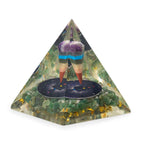 Orgonite Pyramid 7.5cm - Pendulum and Green Aventurine Chips