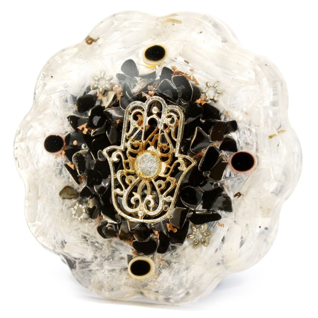 Orgonite Desk Power Pack - Hamsa with Selenite, Medium – view 3