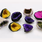 Dyed Purple Calcite Geode in Black Rock – 8.5 cm – view 2