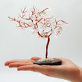 Large Rock Quartz Gemstone Tree on Black Agate Base