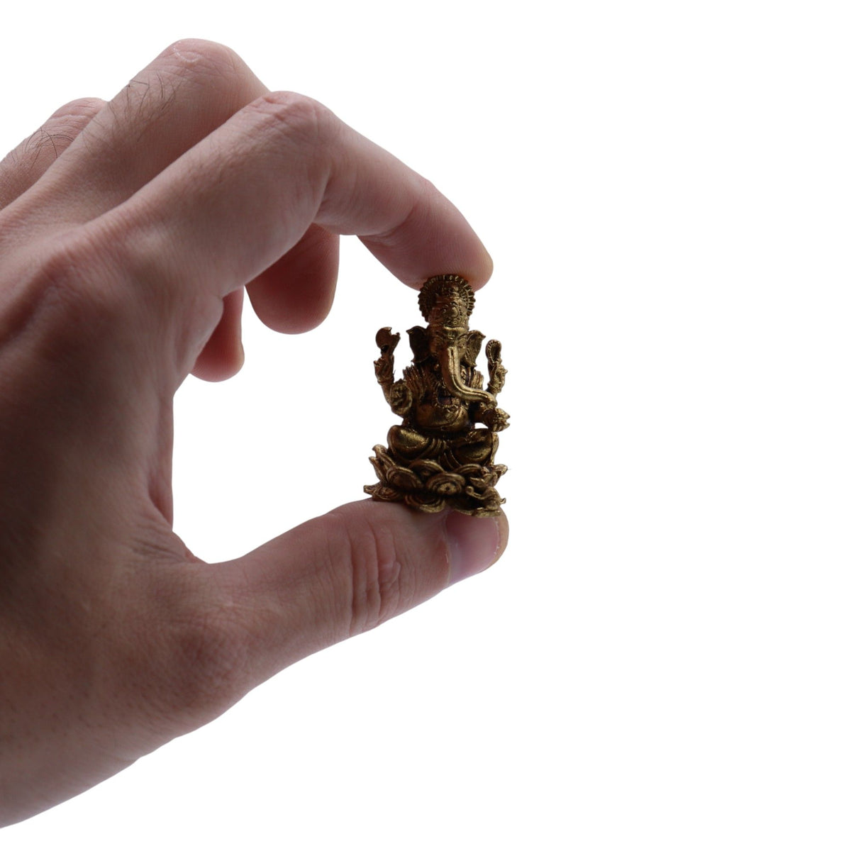 Brass Ganesha Miniature Statue - 37mm – view 3