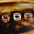 Nymph Gemstone Ring Set - Love & Flame Rose Quartz & Ruby – view 6