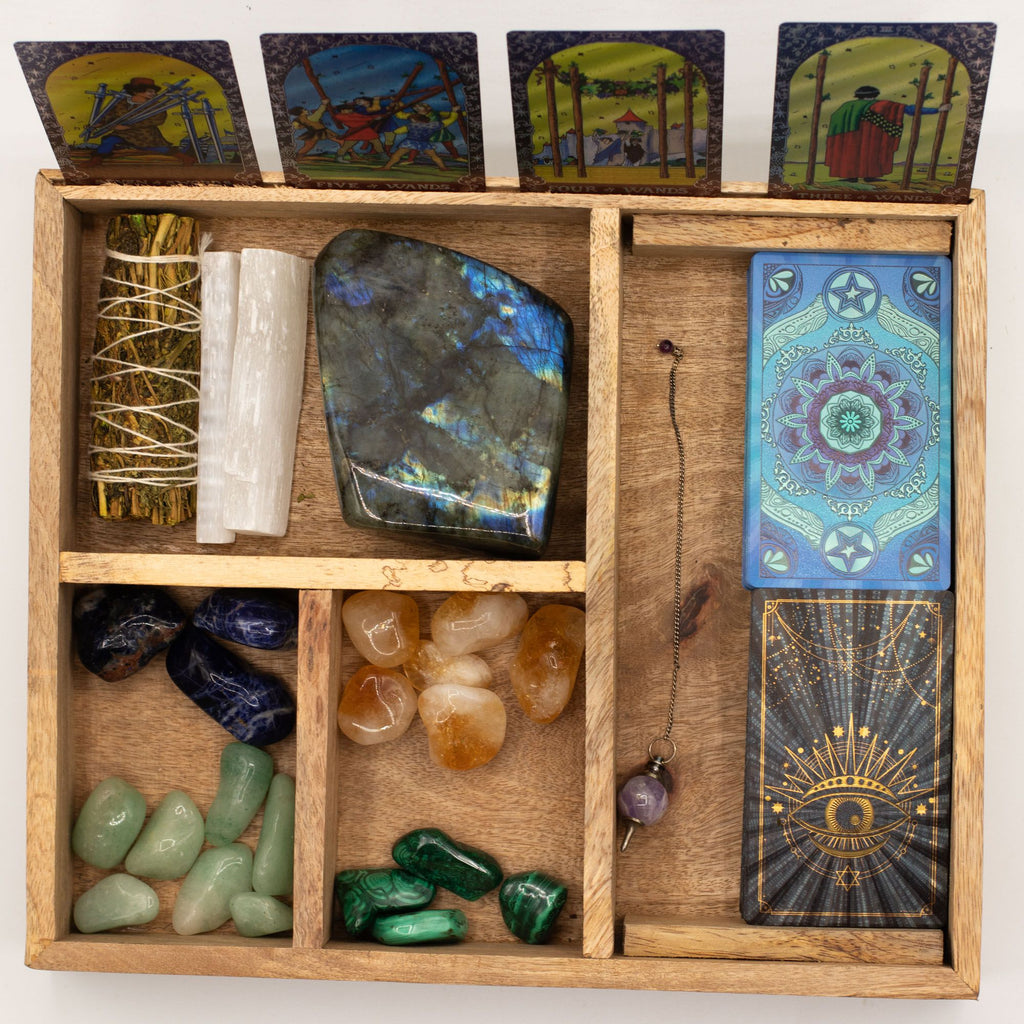 Wide Four Section Tarot Box with Card Holder – view 5