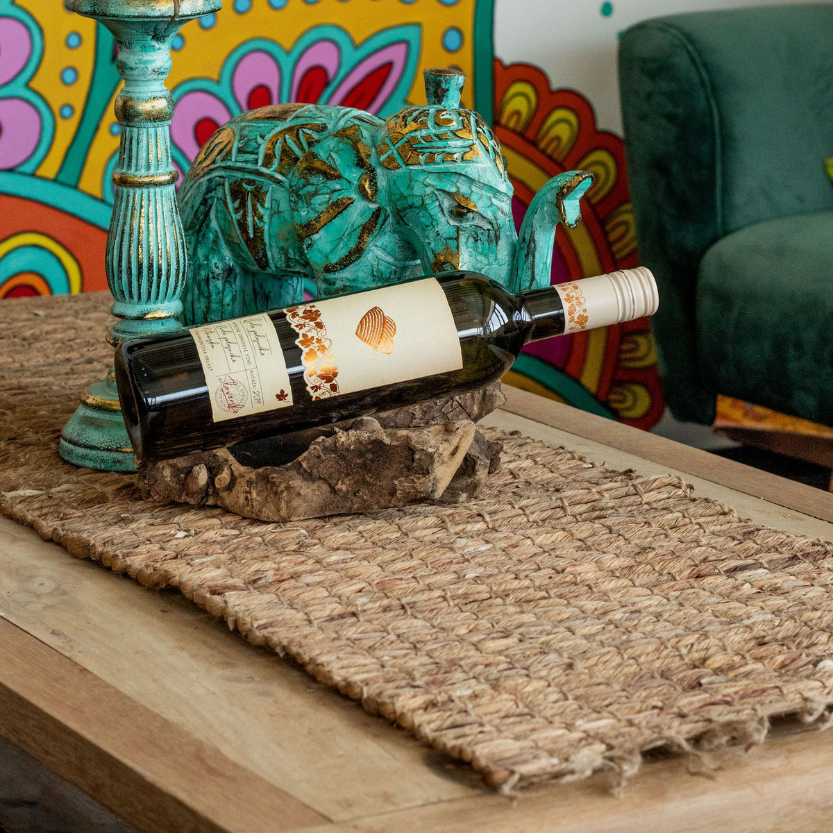 Water Hyacinth Table Runner - Robusta and Fringe, 150cm