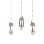 Heart Whisperer Pendulum - Rose Quartz & Clear Quartz