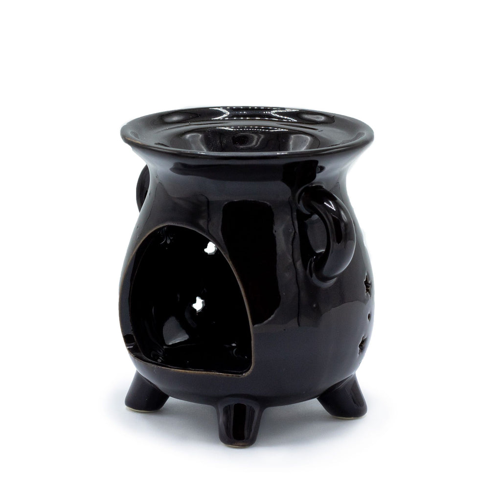 Moon Phase Ceramic Oil Burner - Black – view 2