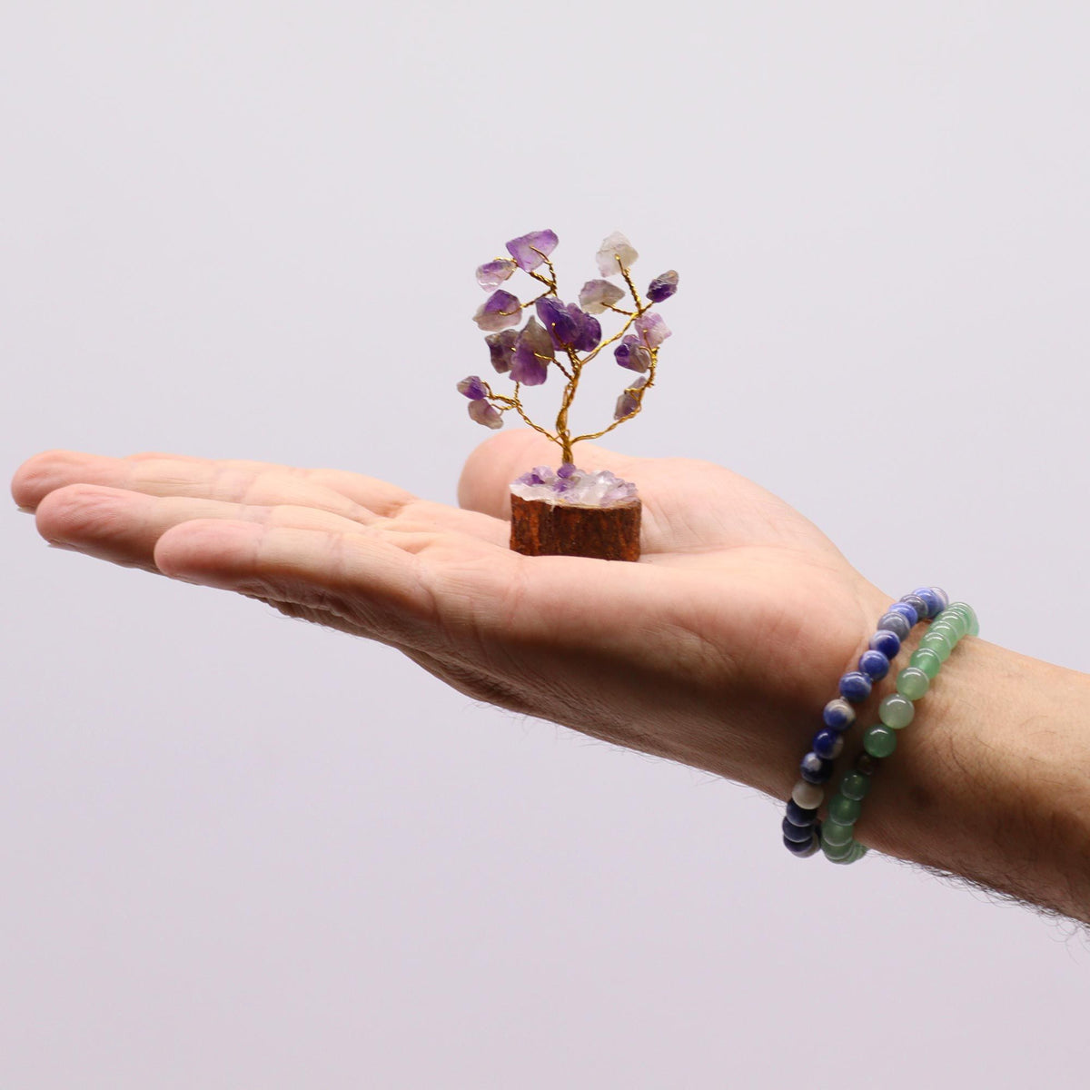 Amethyst Mini Gemstone Tree on Wood Base, 15 Stones – view 4