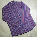 Nomad Sari Grandad Shirt - Black Purple - Large – view 7