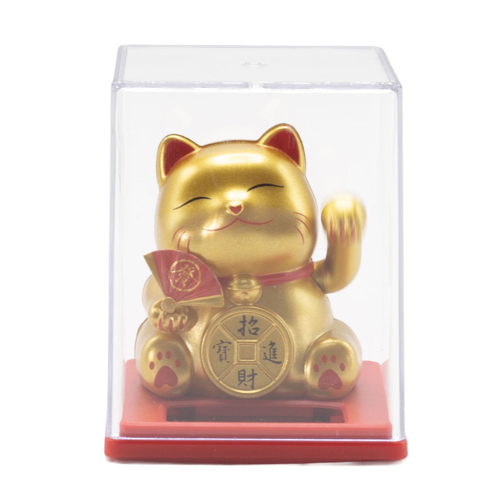 Mini Solar Money Cat in Display Box - Gold – view 8