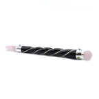 Twisted Healing Wand with Silver Fittings and Rose Quartz Sphere