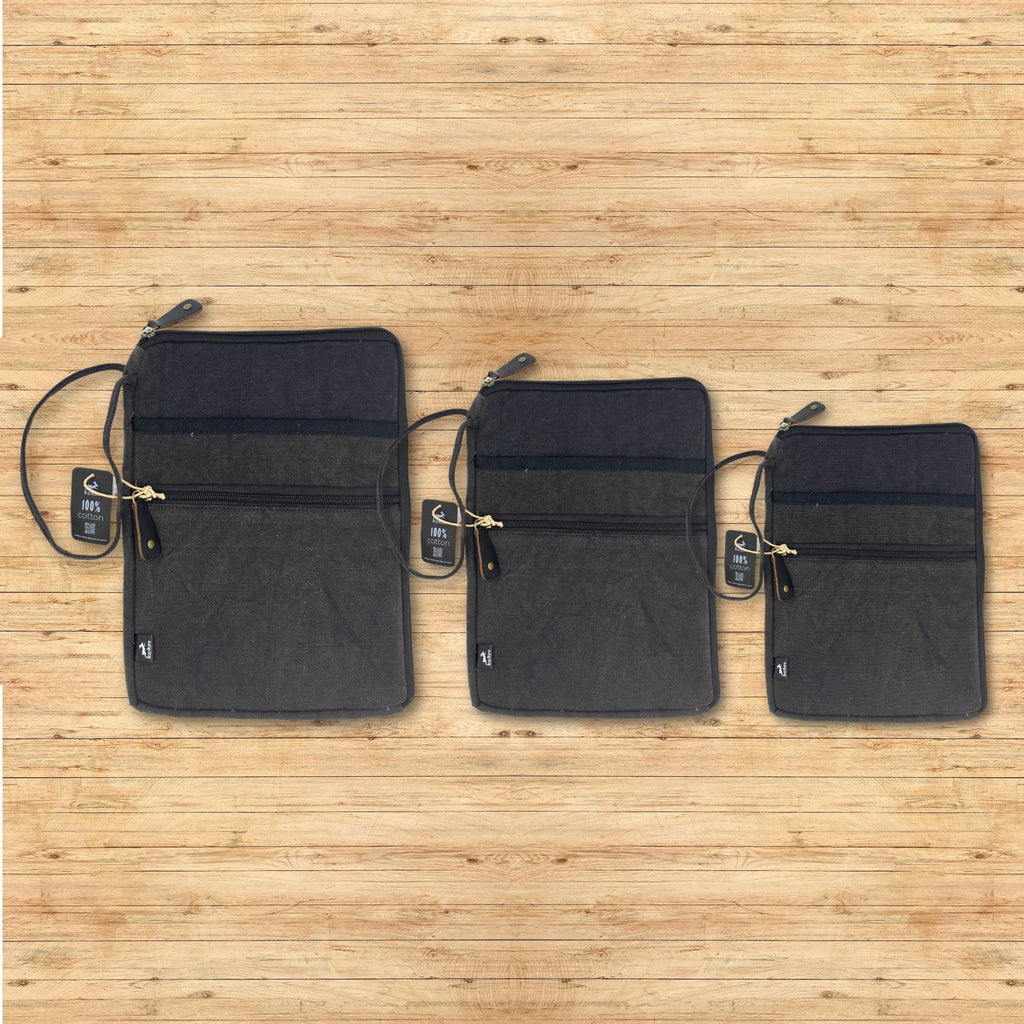 Stonewash Tablet Pouch - Charcoal - 21x29cm – view 4