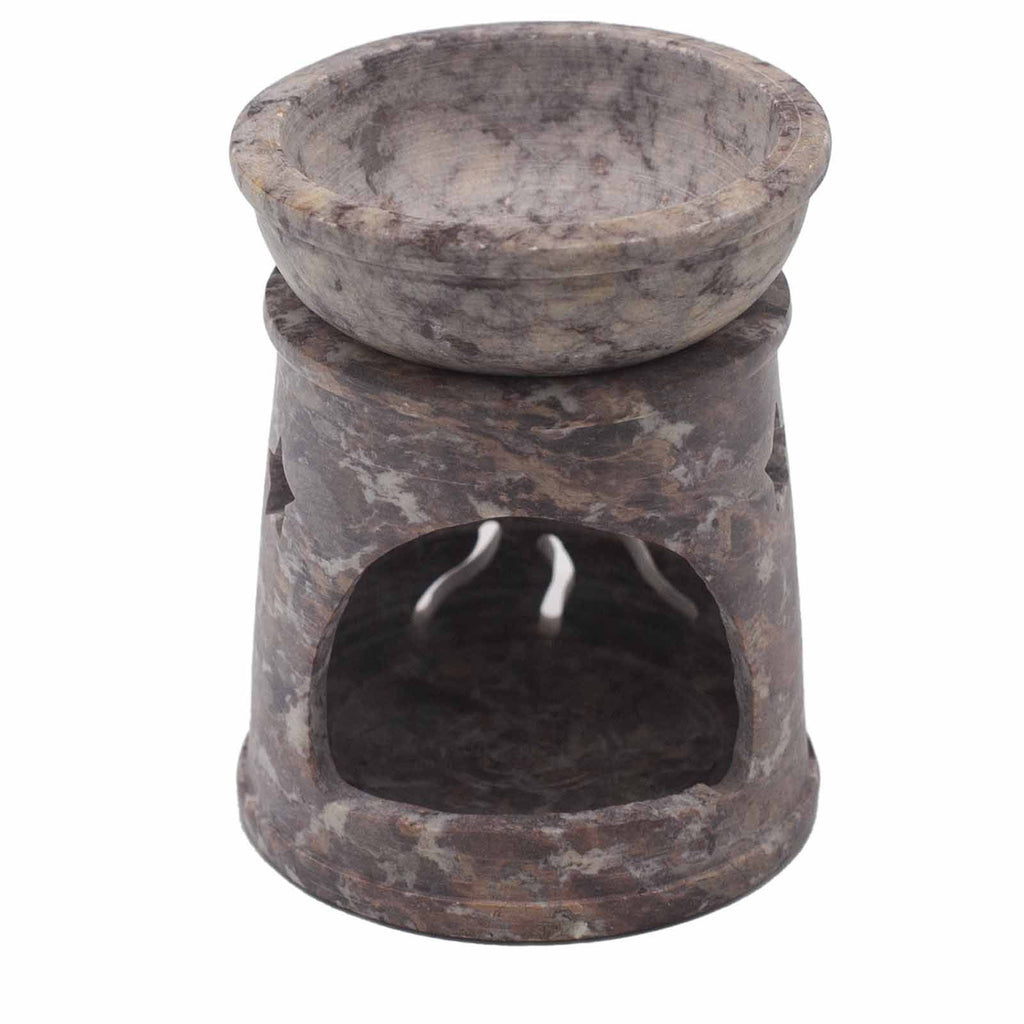 Small Soapstone Oil Burner 8cm - Sun & Stars – view 3