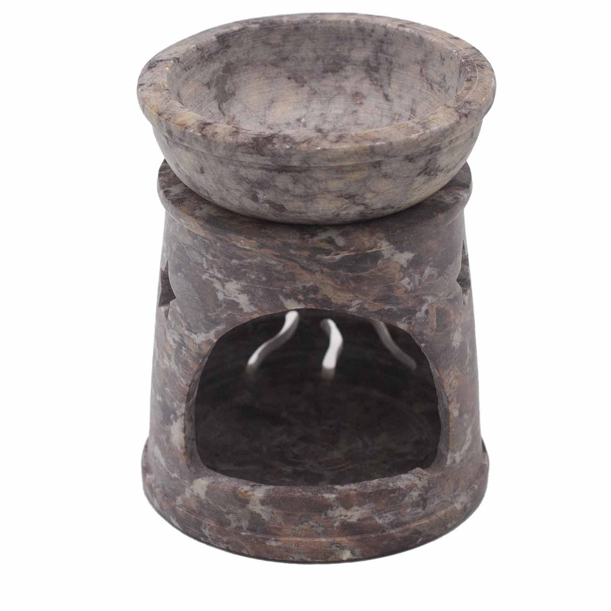 Small Soapstone Oil Burner 8cm - Sun & Stars – view 3