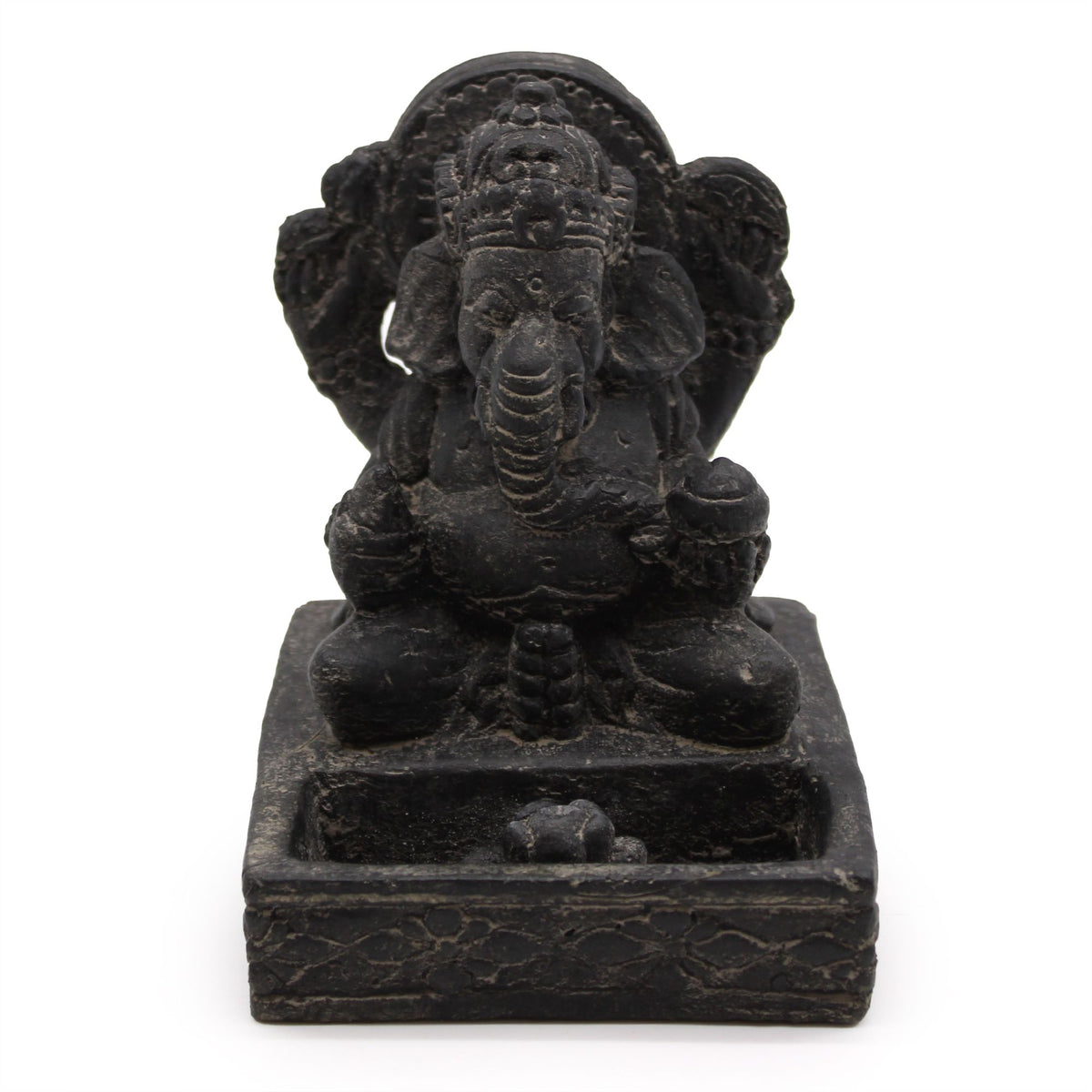 Feng Shui Ganesh Incense Burner in Black Antique – view 4